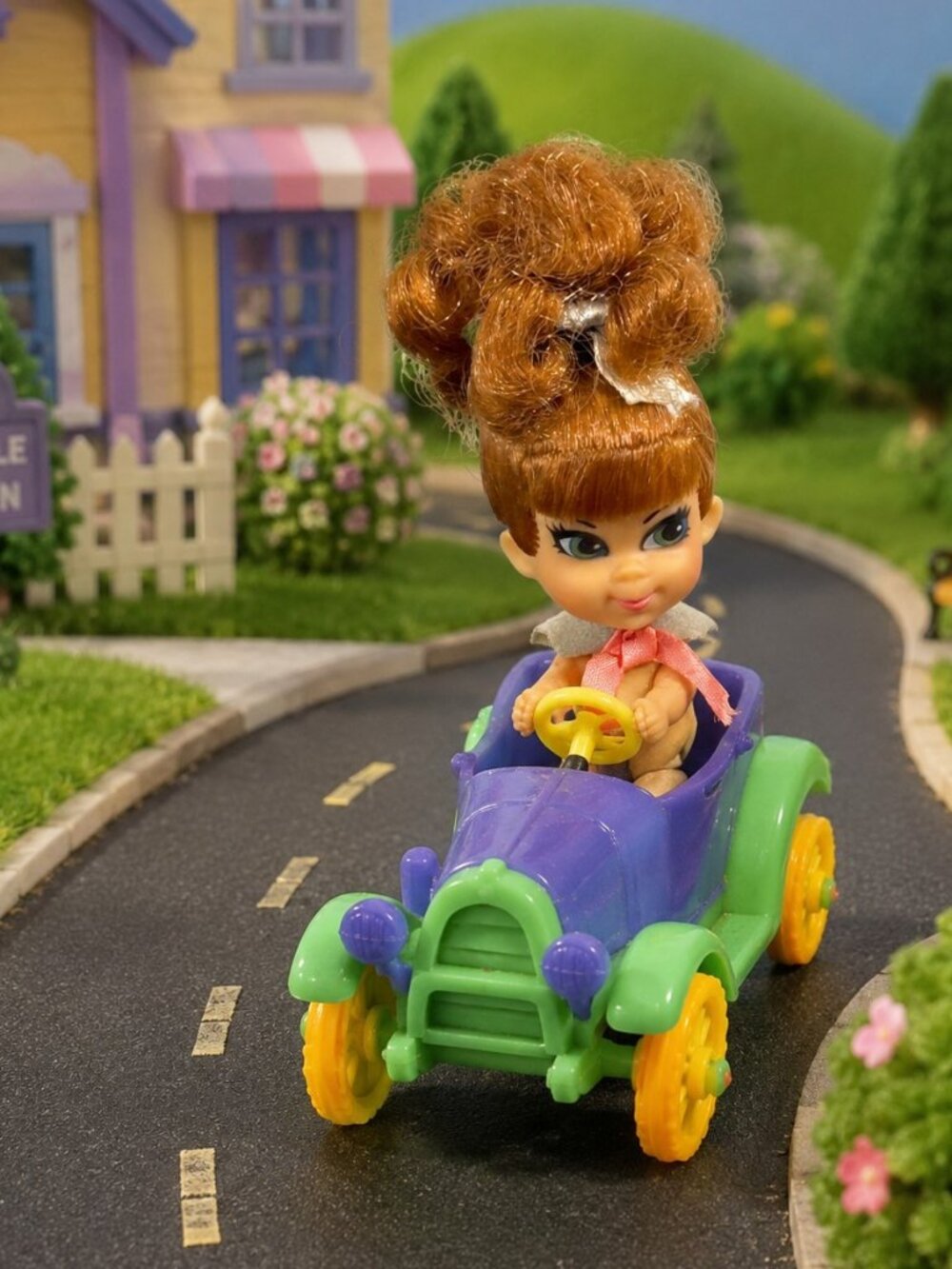 Vintage Liddle Diddle Kiddles N' Kars Teresa Touring Doll and Car #3644
